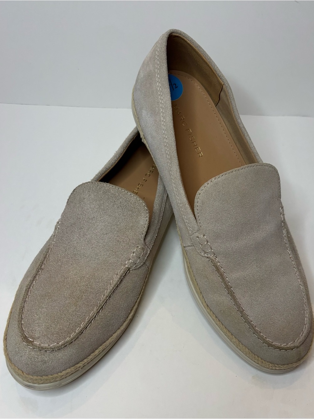 Marc Fisher Women's Suede Loafers in Light Taupe
